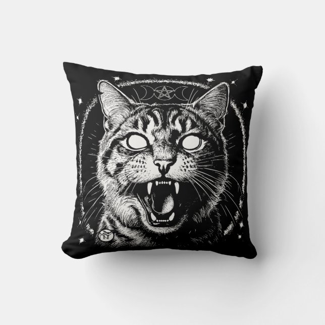 Bewitched Tabby Cushion (Front)