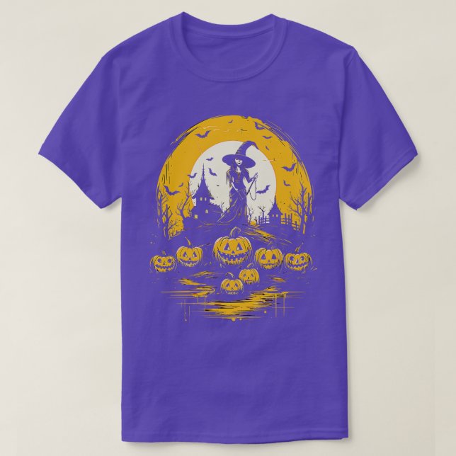 Bewitching Beauty Halloween Witch T-Shirt (Design Front)