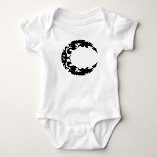 Bewitching Black Crescent Moon Silhouette Baby Bodysuit