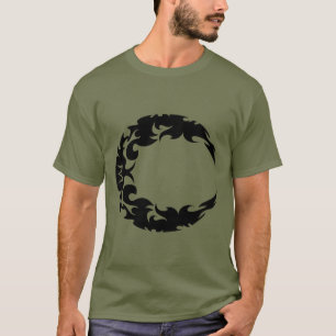 Bewitching Black Crescent Moon Silhouette T-Shirt