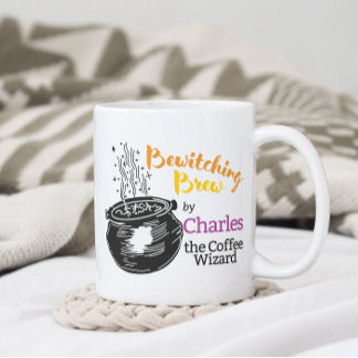 Bewitching Brew Wizard Funny Customisable Coffee Mug