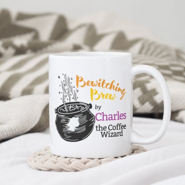Bewitching Brew Wizard Funny Customisable Coffee Mug (Creator Uploaded)