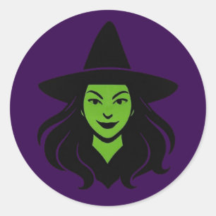 Bewitching classic round sticker