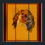 Bewitching Eyes Art Deco Portrait by Zoe Mozert<br><div class="desc">Bewitching Eyes Art Deco Portrait by American Painter Zoe Mozert [Alice Adelaide Moser] (1907 - 1993); Portraitist, Pinup Artist and Pun-up Model. This is an alluring art deco bust portrait of a beautiful blonde of the early 1930s, illuminated with golden tones and beautiful red hues and accents of blue, violet,...</div>