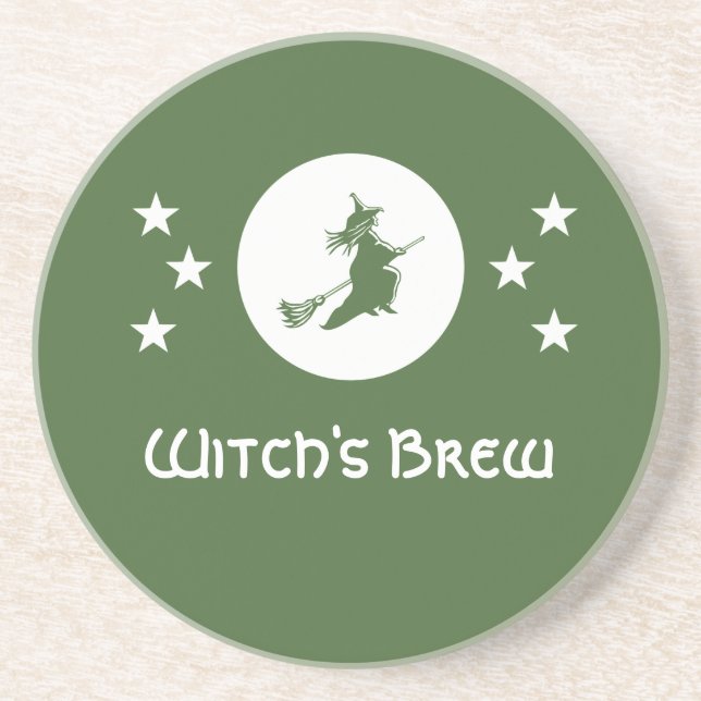 Bewitching Halloween Coaster, Green Coaster (Front)