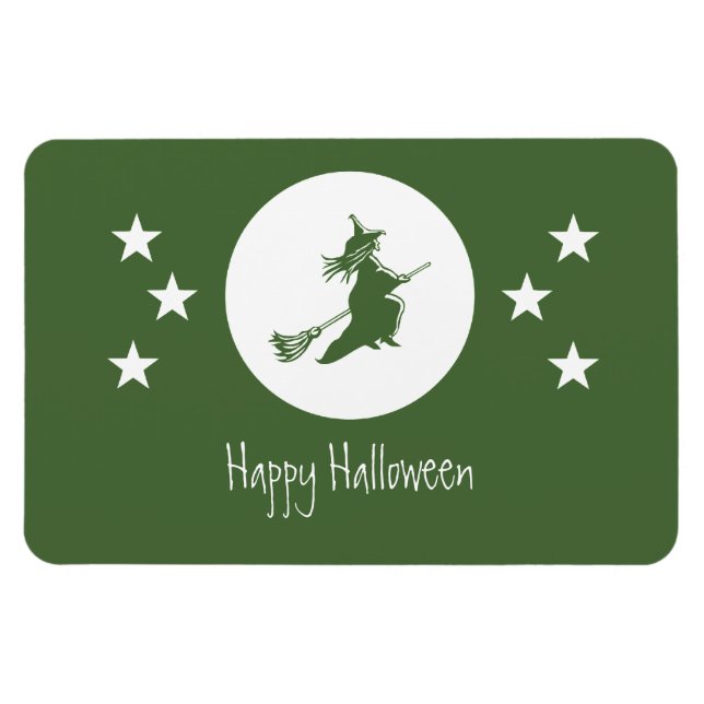 Bewitching Halloween Flexi Magnet, Green Magnet (Horizontal)