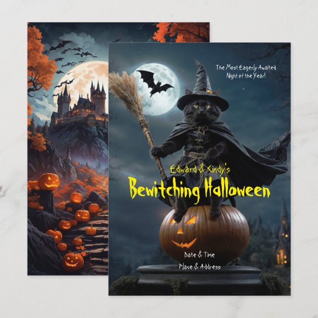 Bewitching Halloween Invitation (Front/Back)