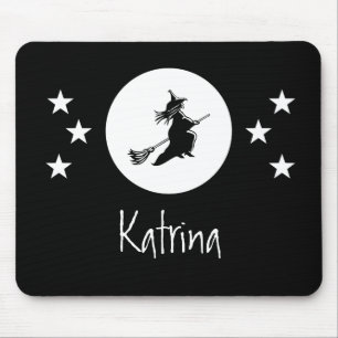 Bewitching Halloween Mousepad, Black Mouse Mat