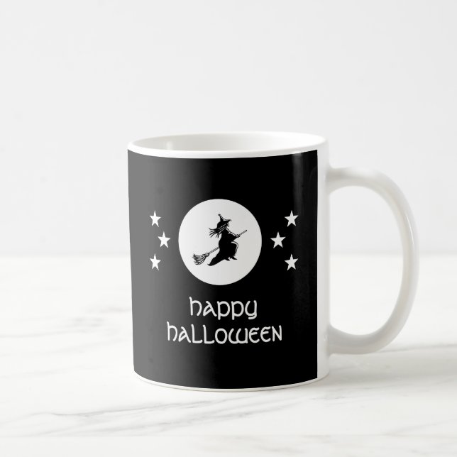 Bewitching Halloween Mug, Black Coffee Mug (Right)