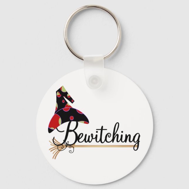 Bewitching Halloween Tshirts and Gifts Key Ring (Front)