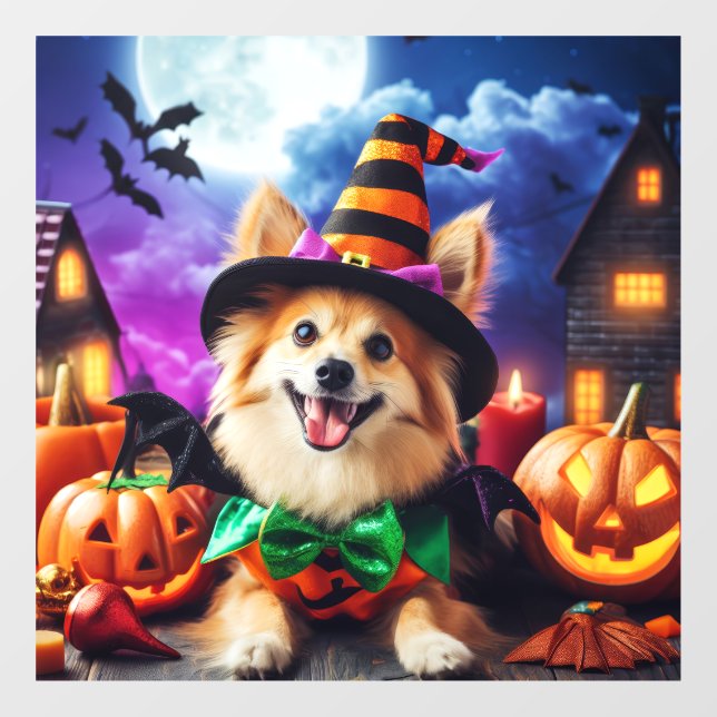 Bewitching Pup's Halloween Howl Window Cling (Sheet)