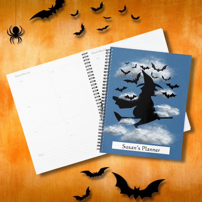 Bewitching Witch and Bats Halloween Spiral Planner (Creator Uploaded)