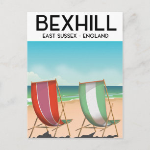Bexhill East Sussex England travel poster Postcard