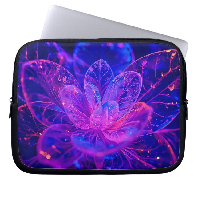 Beyond Frosted Glass Bloom 10' Laptop Sleeve (Front)