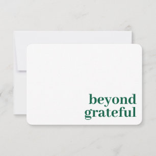 Beyond Grateful Thank You Modern Green Card
