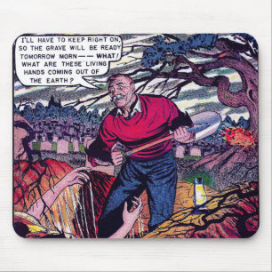 Beyond Hands From The Grave Horror Vintage Comics Mouse Mat
