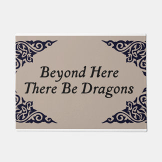 Beyond Here There Be Dragon|Dungeon Dragon Doormat