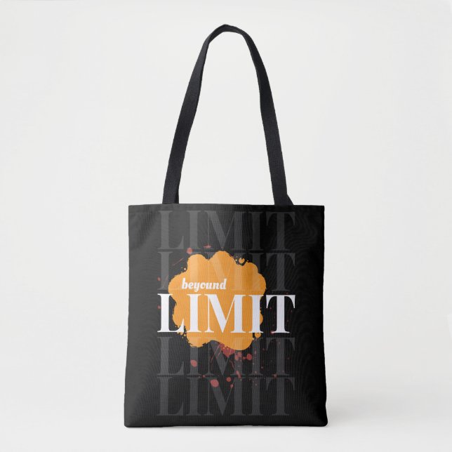 Beyond Limit | Motivational Tote Bag Black 🖤 (Front)