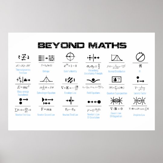 Beyond Maths Poster Zazzle co uk