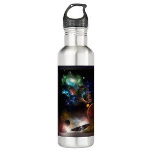 Beyond Space & Time Fractal Art II Spacescape 710 Ml Water Bottle