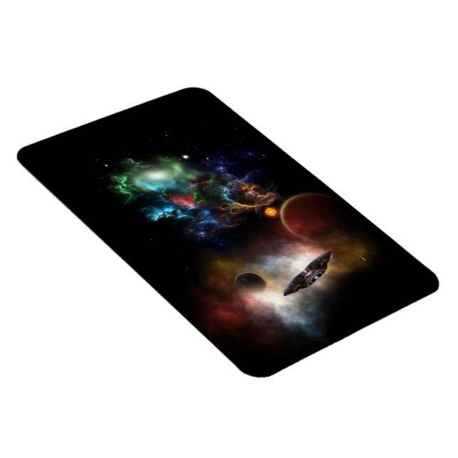 Beyond Space & Time Fractal Art II Spacescape Magnet (Right Side)