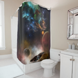 Beyond Space & Time Fractal Art Shower Curtain