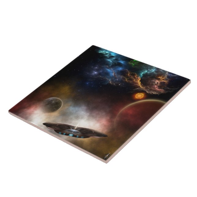 Beyond Space & Time	 Fractal Art Tile (Side)