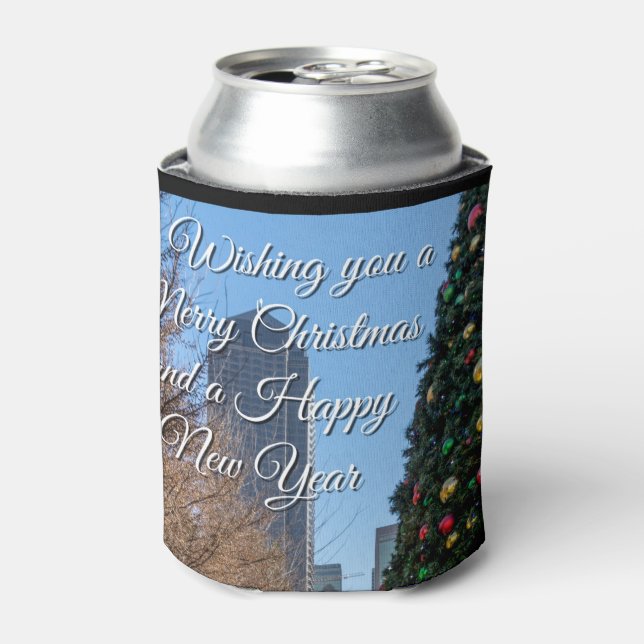 Beyond The Dallas Christmas Tree Can Cooler (Can Front)