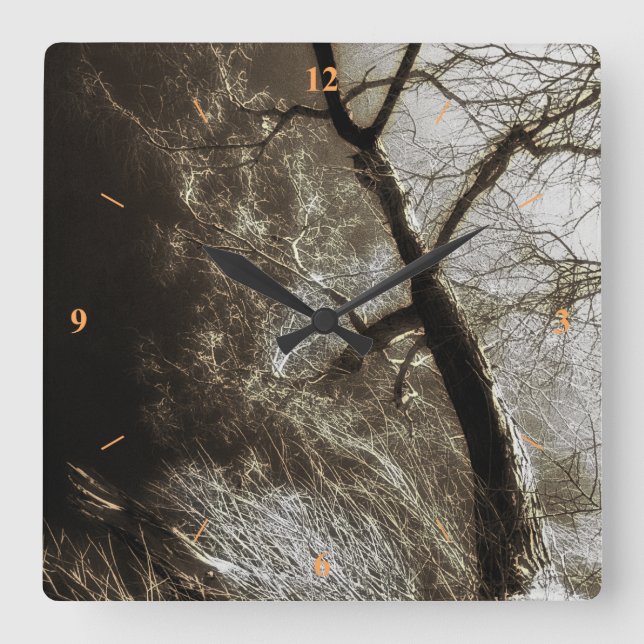 Beyond the Eyes. Square Wall Clock (Front)