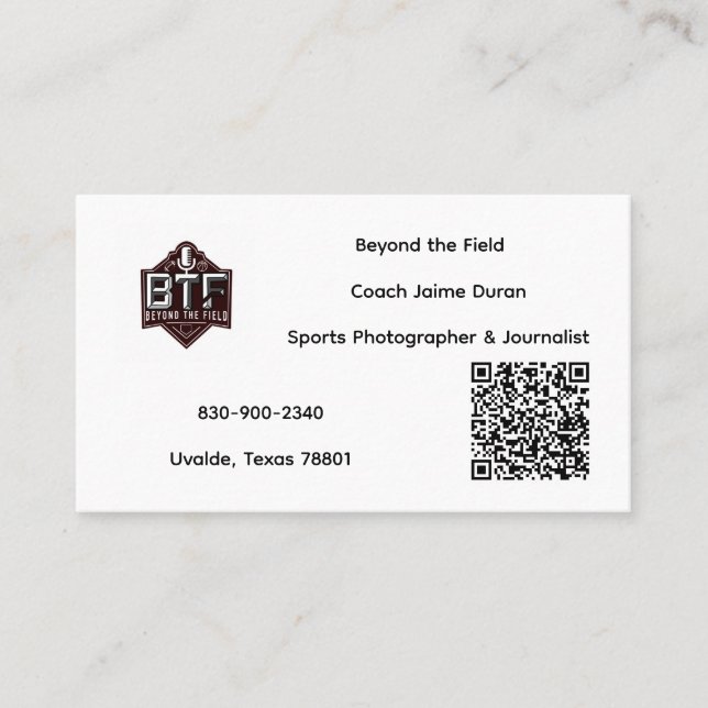 Beyond the field business card (Front)