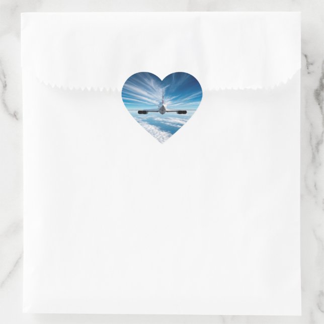 Beyond the Horizon: Concorde from Behind Heart Sticker (Bag)