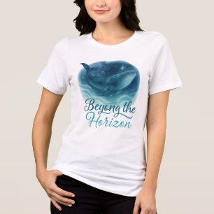 Beyond the Horizon – Majestic Whale Watercolor Tri-Blend Shirt
