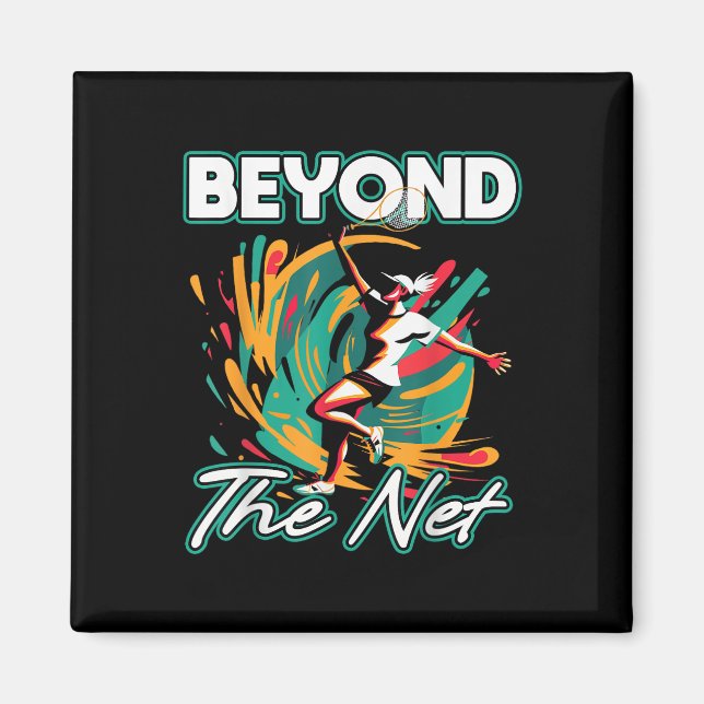 Beyond The Net Badminton Player Athletic Leisurewe Magnet (Front)