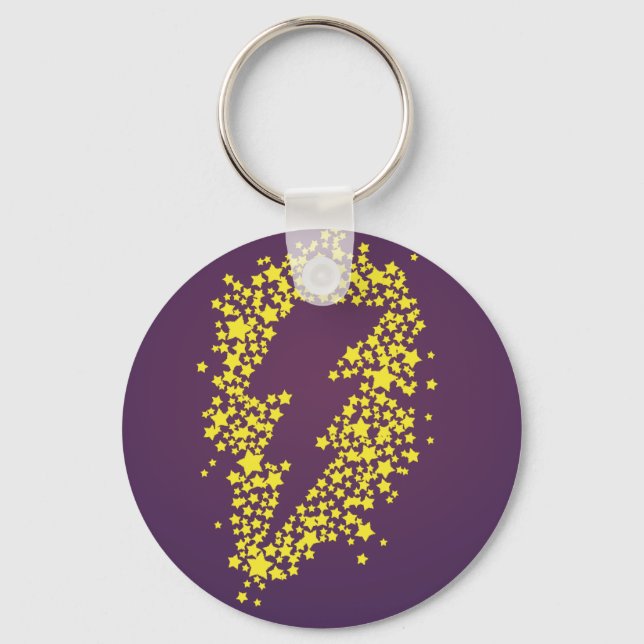 Beyond the stars (Lightning) (Coloured) Key Ring (Front)