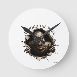 Beyond The Wall Zombie Long Sleeve Round Clock