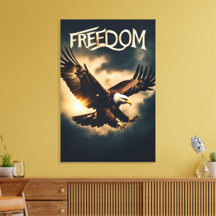 Beyond Wings: Freedom with an Eagle Canvas Print
