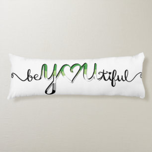 BeYOUtiful Aromantic Aro Pride Flag Custom Message Body Cushion