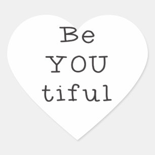 BeYOUtifuL Heart Sticker