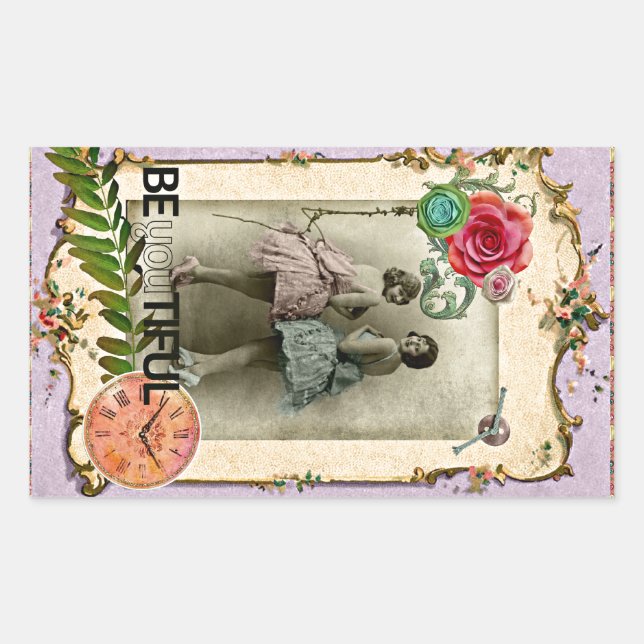 BeYOUtiful Rectangular Sticker (Front)