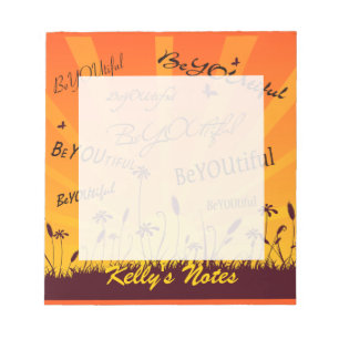 BeYOUtiful Sunset And Butterflies Notepad