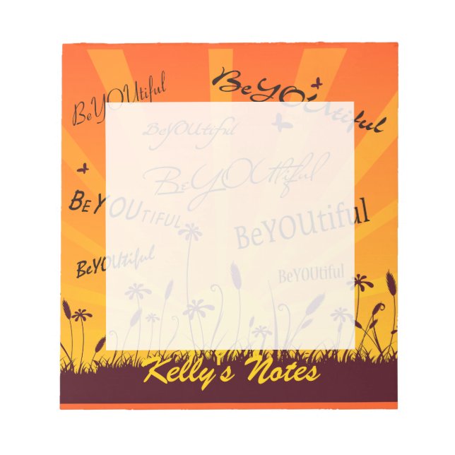 BeYOUtiful Sunset And Butterflies Notepad (Front)