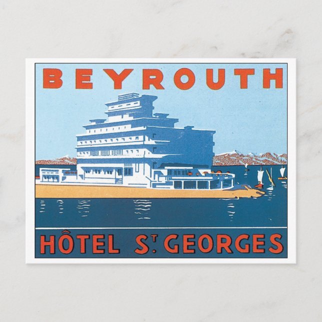 Beyrouth, Hotel  St. Georges Postcard (Front)