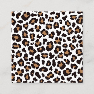 Bezaubernd Elegante Natürliche Leoparden Muster    Square Business Card