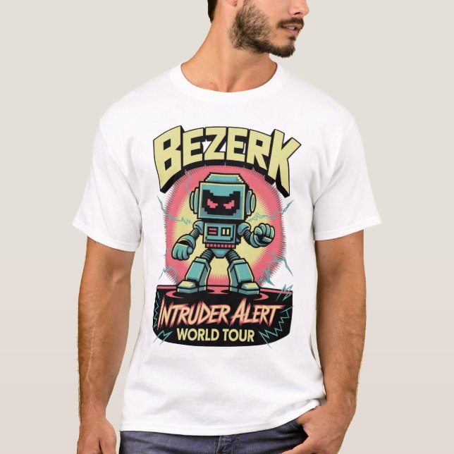 Bezerk Intruder Alert World Tour Retro Arcade  T-Shirt (Front)