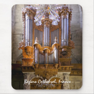 Béziers cathedral organ mousepad - vertical