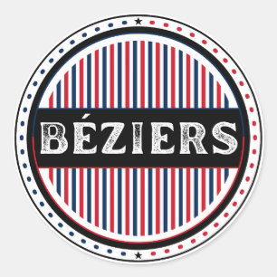 Béziers City Pride Emblem – French Identity Classic Round Sticker