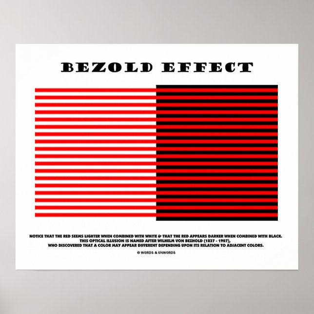 Bezold Effect (Optical Illusion) Poster (Front)