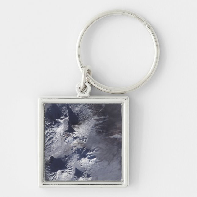 Bezymianny Volcano exhibits a modest plume Key Ring (Front)