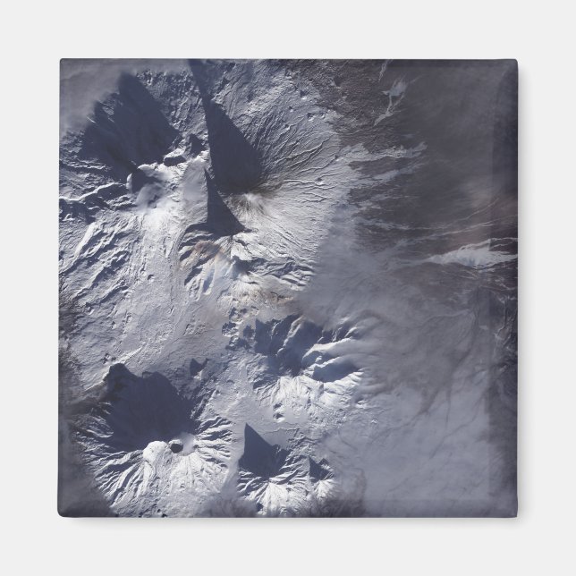 Bezymianny Volcano exhibits a modest plume Magnet (Front)