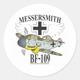 bf-109 classic round sticker